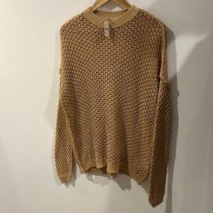 Free people long sleeve knitted sweater side XS NWT